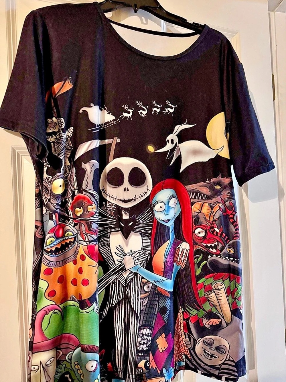 Amelia Rose The Nightmare Before Christmas graphic tee Graphic Short Sleeve Tuni